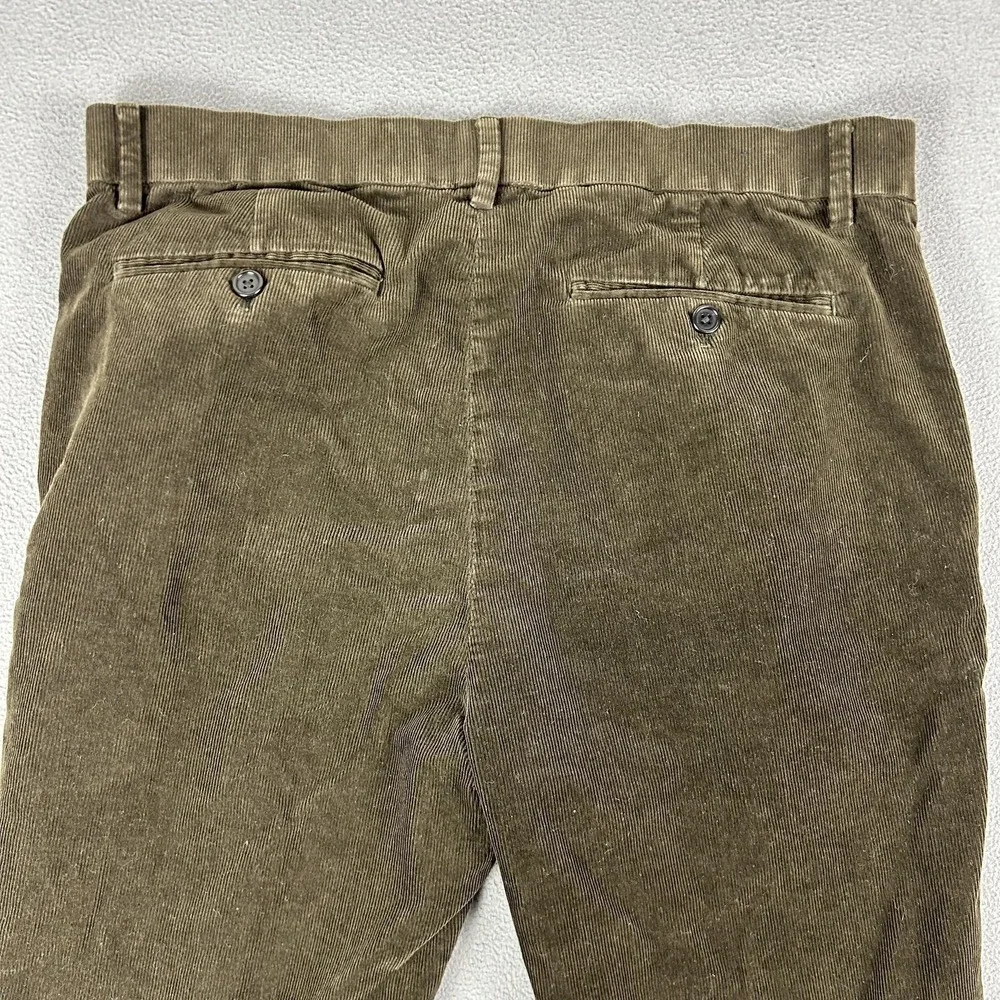 Banana Republic Corduroy Pants 32x24 Mens Brown Traveler Slim Fit Chino Trousers